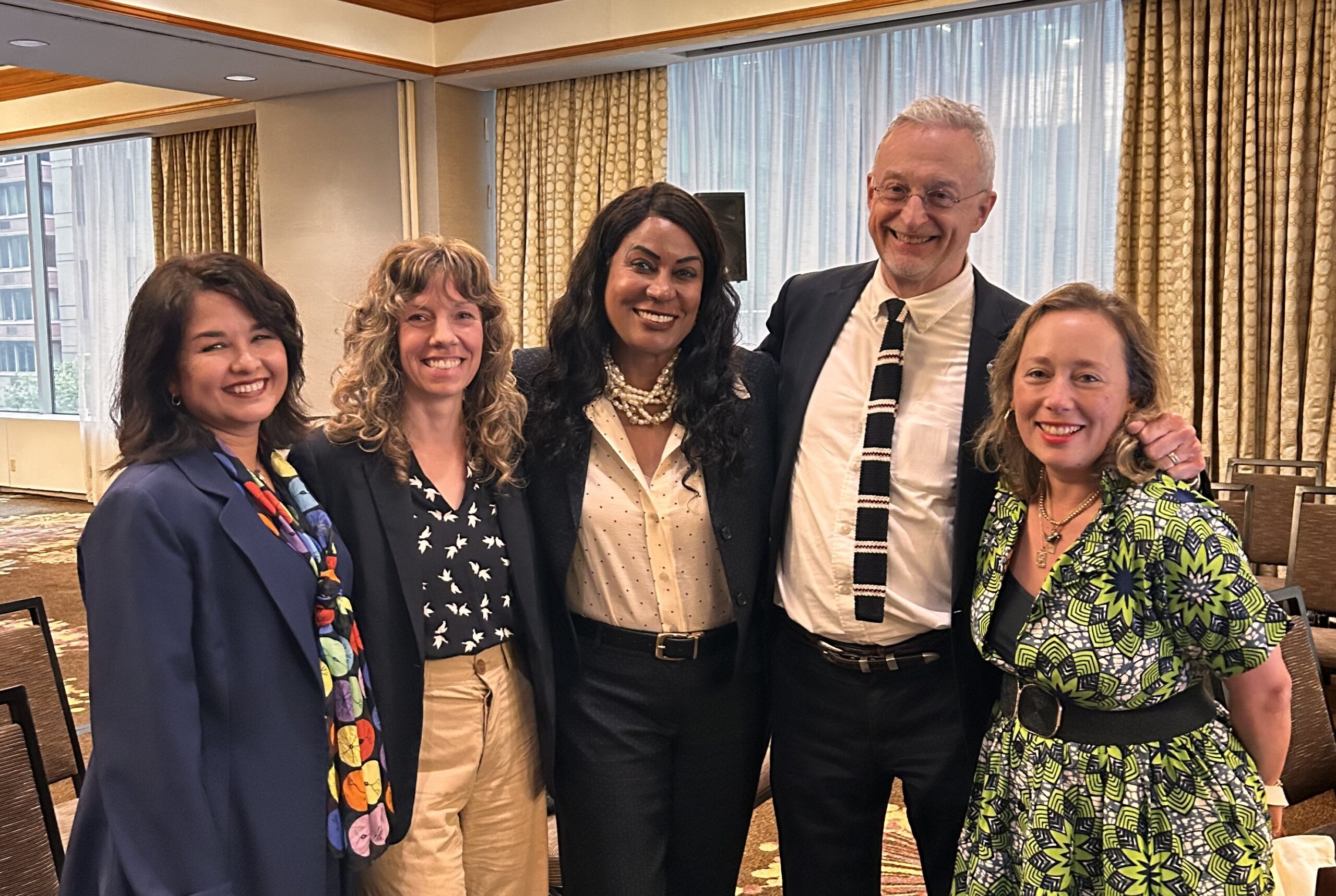 UNFPA’s innovation chief Nigina Muntean, Olympic silver medal Hurdler Judith Brown Clarke, Ph.D, Author Maya Dusenbery, Journalist David Kirkpatrick and Robin Wood Sailer